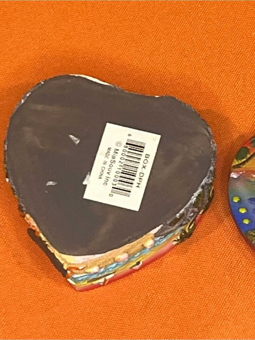 Florida Heart Shaped Trinket Box with Dolphins